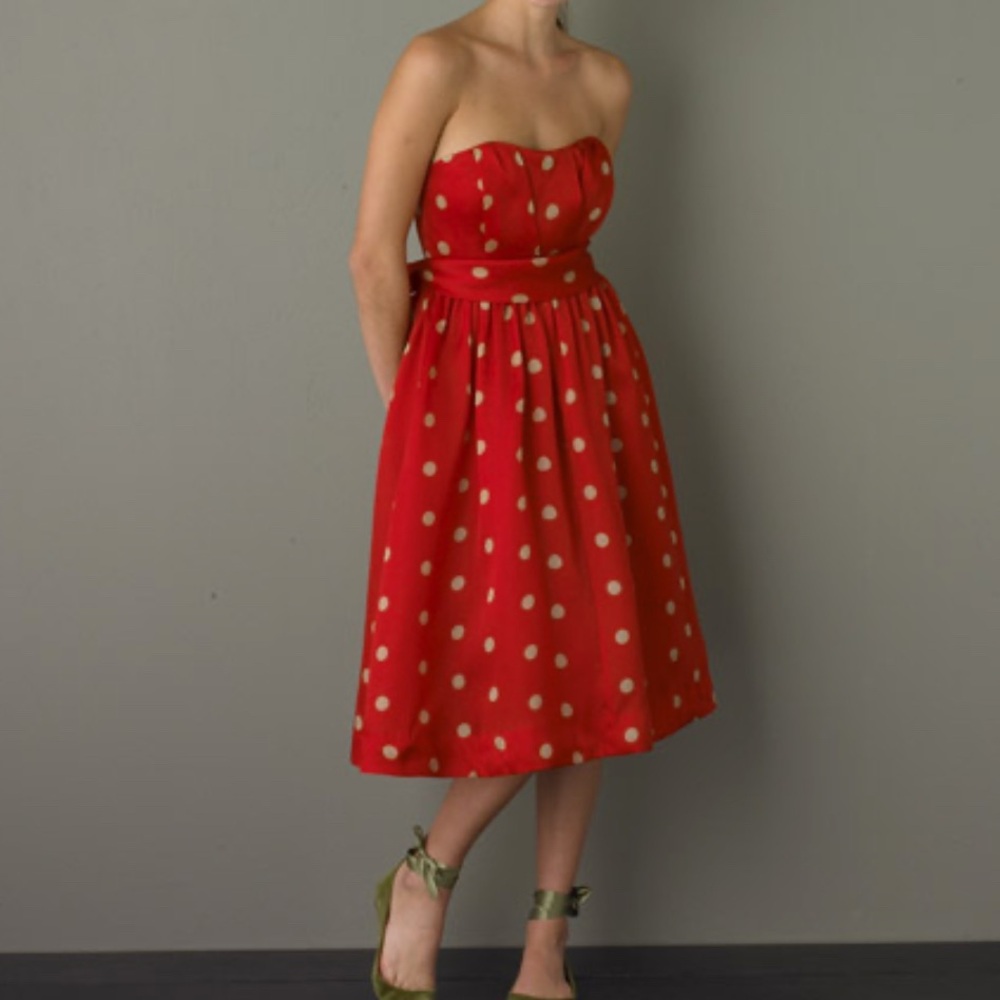 J. Crew collection Silk Strapless Cocktail Dress 6